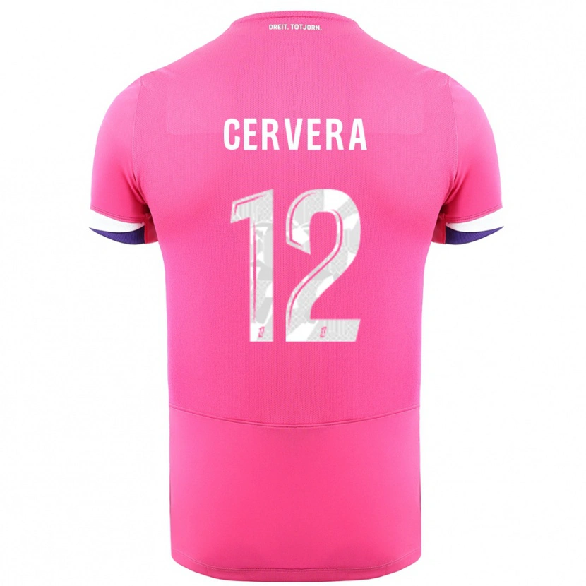 Danxen Homme Maillot Laurianne Cervera #12 Rose Blanc Tenues Extérieur 2025/26 T-Shirt