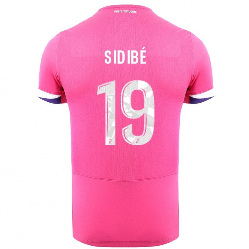 Danxen Homme Maillot Djibril Sidibé #19 Rose Blanc Tenues Extérieur 2025/26 T-Shirt
