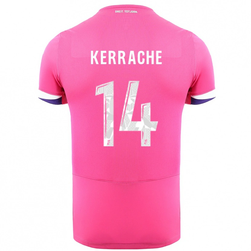 Danxen Homme Maillot Marina Kerrache #14 Rose Blanc Tenues Extérieur 2025/26 T-Shirt