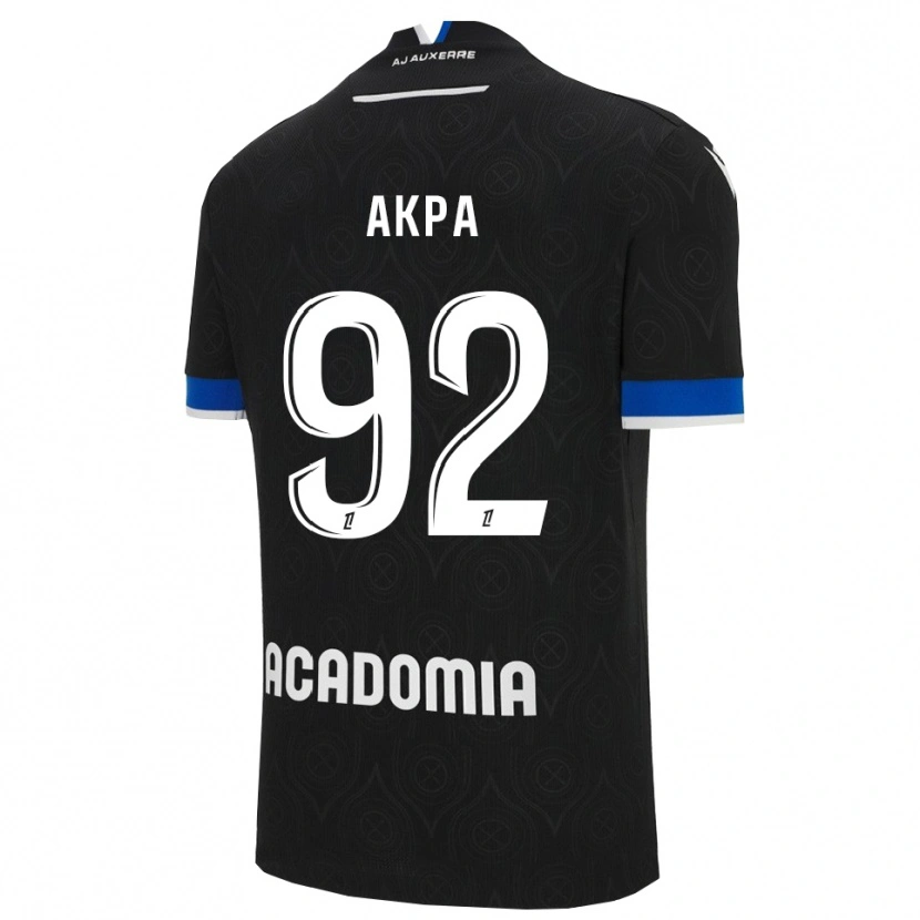 Danxen Homme Maillot Clément Akpa #92 Noir Blanc Tenues Extérieur 2025/26 T-Shirt