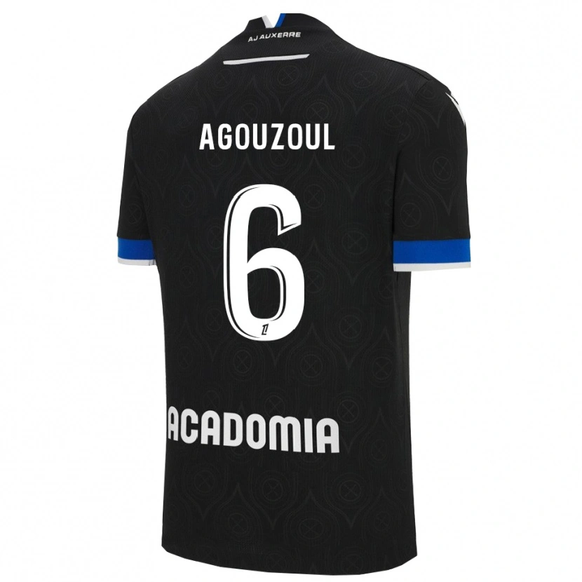 Danxen Homme Maillot Saad Agouzoul #6 Noir Blanc Tenues Extérieur 2025/26 T-Shirt