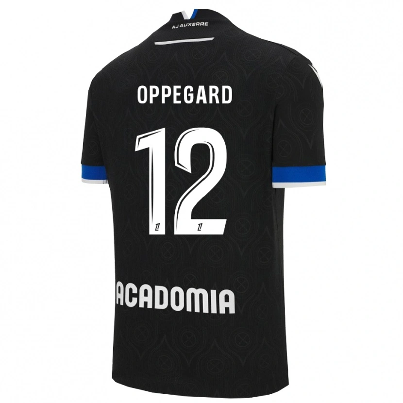 Danxen Homme Maillot Fredrik Oppegård #12 Noir Blanc Tenues Extérieur 2025/26 T-Shirt
