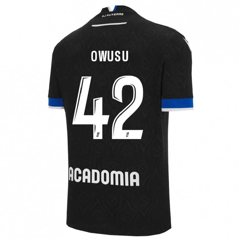 Danxen Homme Maillot Elisha Owusu #42 Noir Blanc Tenues Extérieur 2025/26 T-Shirt