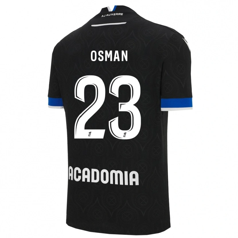 Danxen Homme Maillot Ibrahim Osman #23 Noir Blanc Tenues Extérieur 2025/26 T-Shirt