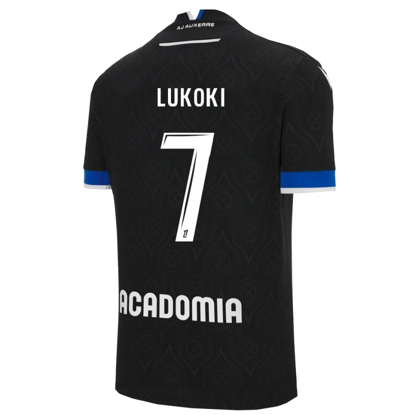 Danxen Homme Maillot Lionel Lukoki #7 Noir Blanc Tenues Extérieur 2025/26 T-Shirt