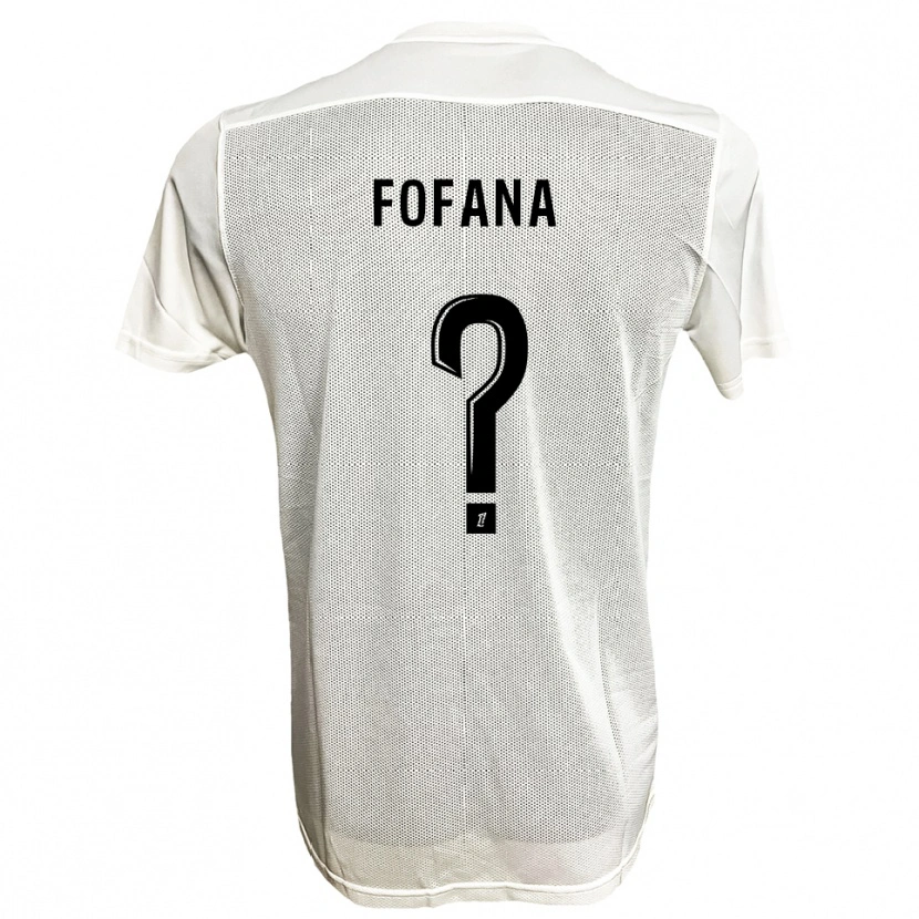 Danxen Homme Maillot N'faly Fofana #0 Noir Blanc Tenues Extérieur 2025/26 T-Shirt