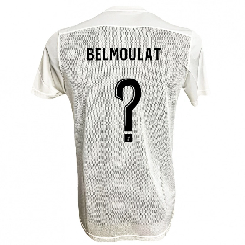 Danxen Homme Maillot Zinédine Belmoulat #0 Noir Blanc Tenues Extérieur 2025/26 T-Shirt