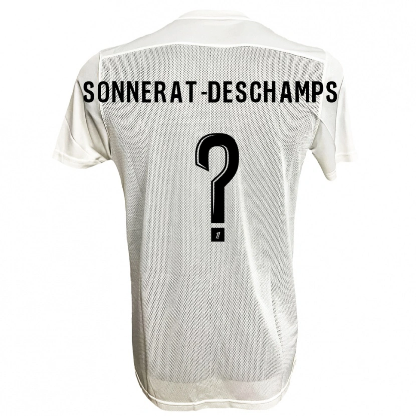 Danxen Homme Maillot Nattio Sonnerat-Deschamps #0 Noir Blanc Tenues Extérieur 2025/26 T-Shirt