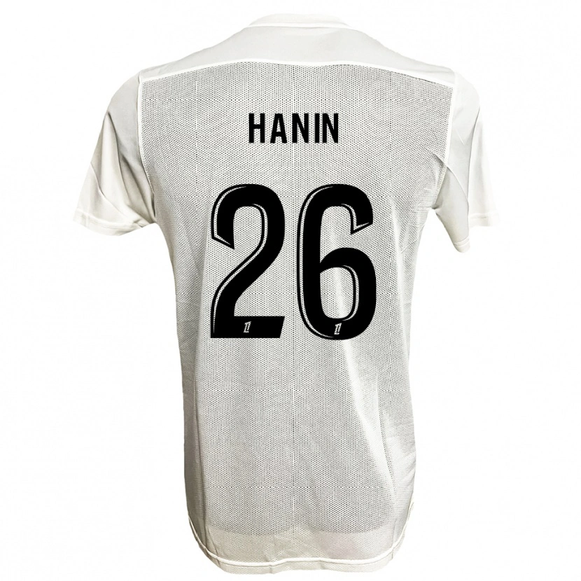 Danxen Homme Maillot Florent Hanin #26 Noir Blanc Tenues Extérieur 2025/26 T-Shirt