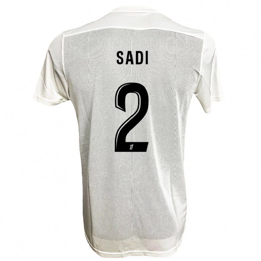 Danxen Homme Maillot Aymen Sadi #2 Noir Blanc Tenues Extérieur 2025/26 T-Shirt