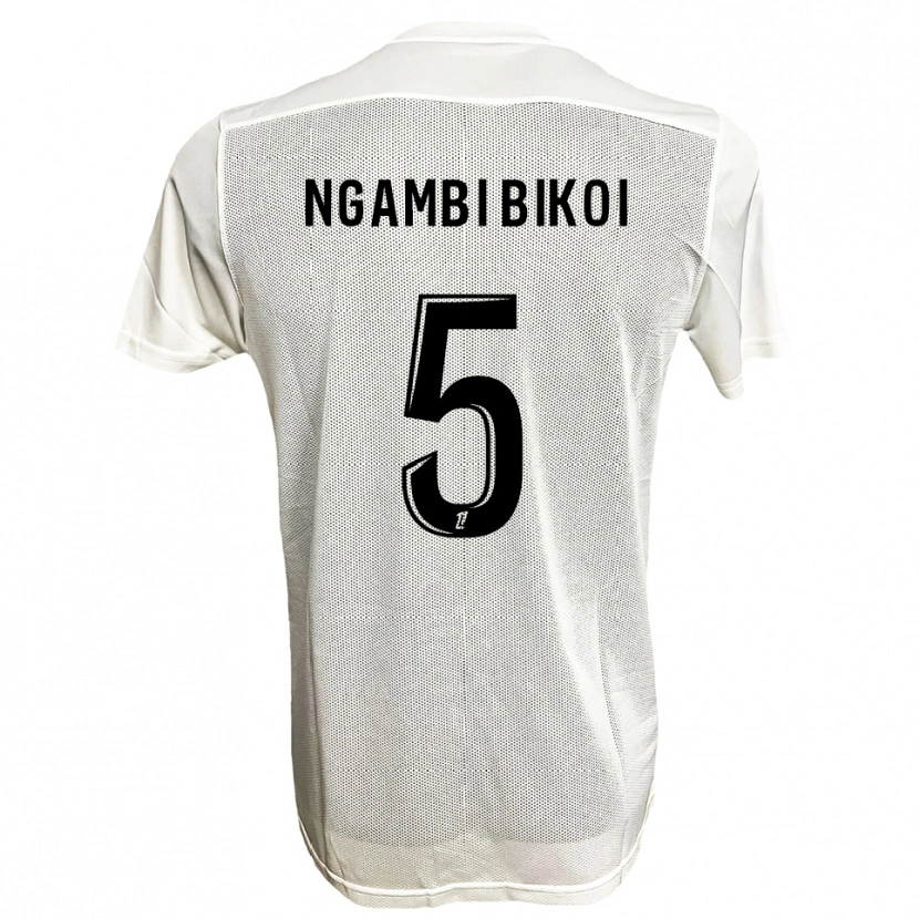 Danxen Homme Maillot Christian Ngambi Bikoi #5 Noir Blanc Tenues Extérieur 2025/26 T-Shirt