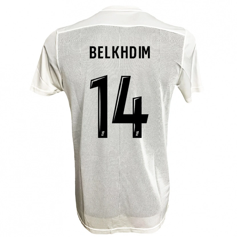 Danxen Homme Maillot Yassin Belkhdim #14 Noir Blanc Tenues Extérieur 2025/26 T-Shirt