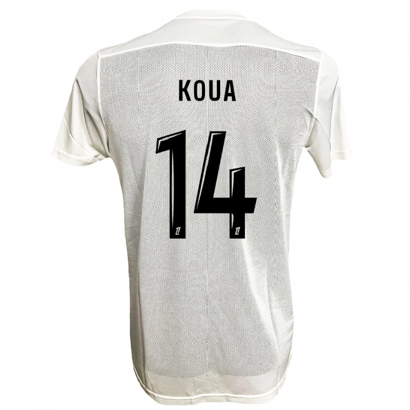 Danxen Homme Maillot Moran Koua #14 Noir Blanc Tenues Extérieur 2025/26 T-Shirt