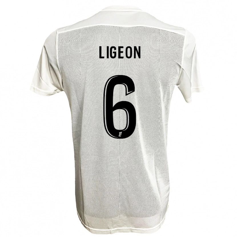 Danxen Homme Maillot Aymeris Ligeon #6 Noir Blanc Tenues Extérieur 2025/26 T-Shirt