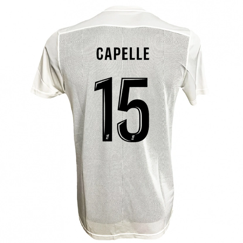 Danxen Homme Maillot Pierrick Capelle #15 Noir Blanc Tenues Extérieur 2025/26 T-Shirt