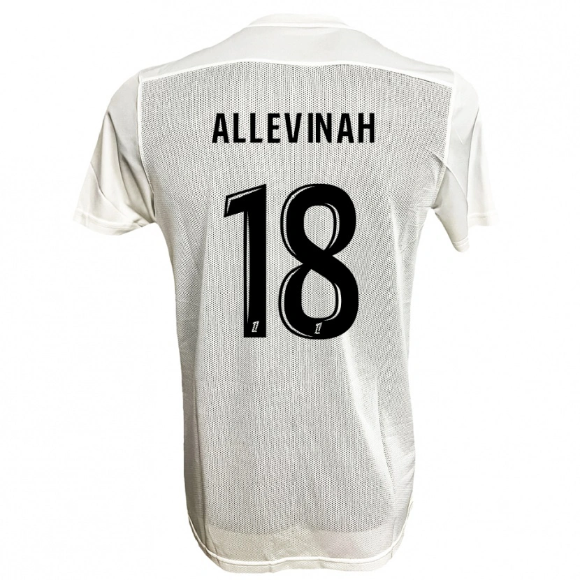 Danxen Homme Maillot Jim Allevinah #18 Noir Blanc Tenues Extérieur 2025/26 T-Shirt