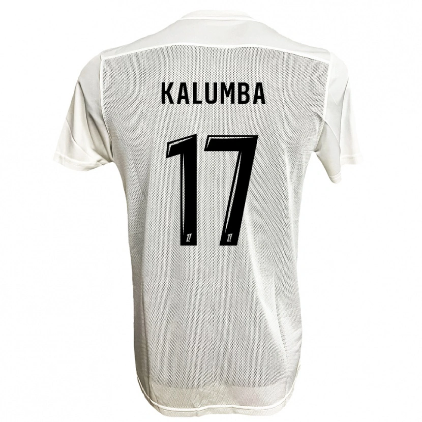 Danxen Homme Maillot Justin Kalumba #17 Noir Blanc Tenues Extérieur 2025/26 T-Shirt