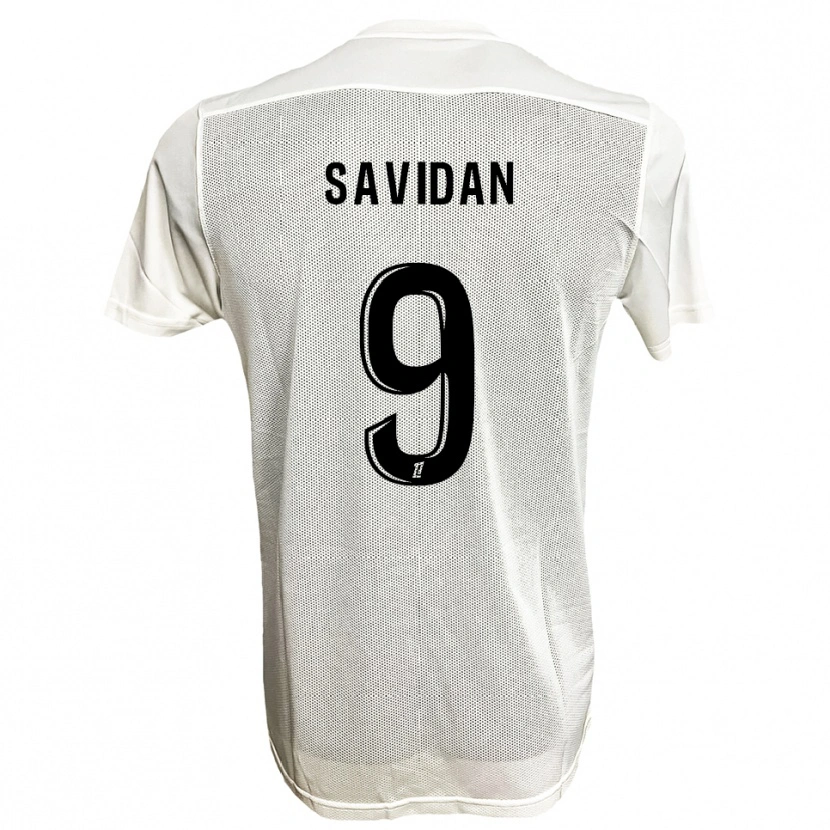 Danxen Homme Maillot Marius Savidan #9 Noir Blanc Tenues Extérieur 2025/26 T-Shirt