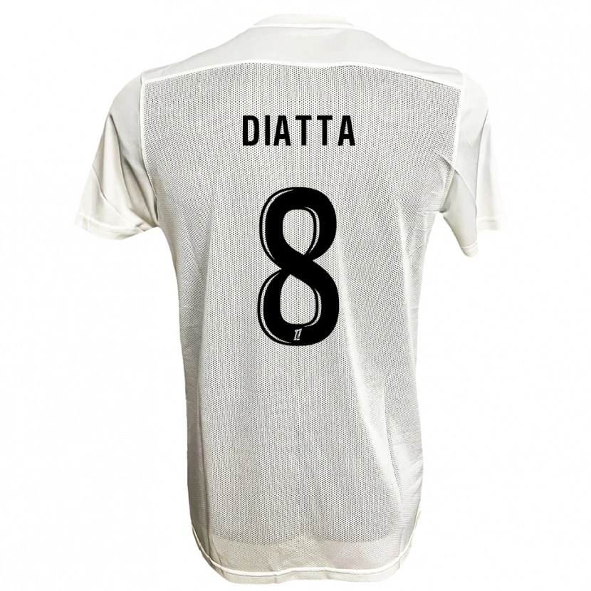 Danxen Homme Maillot Bané Diatta #8 Noir Blanc Tenues Extérieur 2025/26 T-Shirt