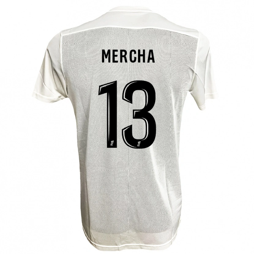 Danxen Homme Maillot Yanis Mercha #13 Noir Blanc Tenues Extérieur 2025/26 T-Shirt