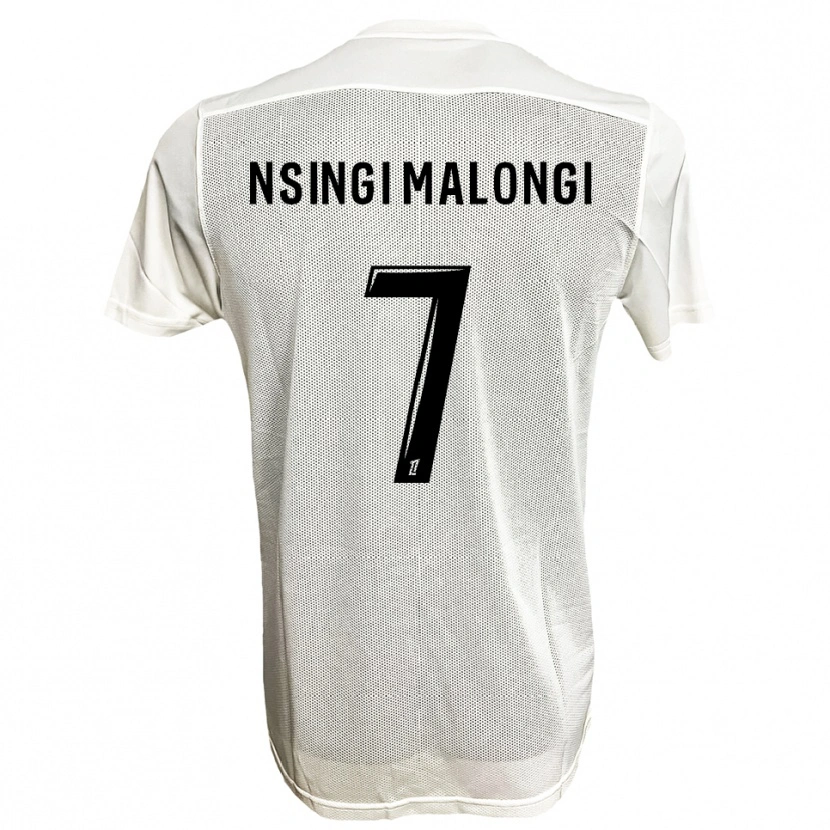 Danxen Homme Maillot Rodrigue Nsingi Malongi #7 Noir Blanc Tenues Extérieur 2025/26 T-Shirt