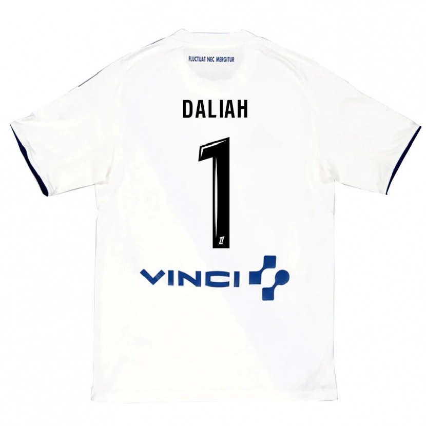 Danxen Homme Maillot Leny Daliah #1 Blanc Bleu Tenues Extérieur 2025/26 T-Shirt