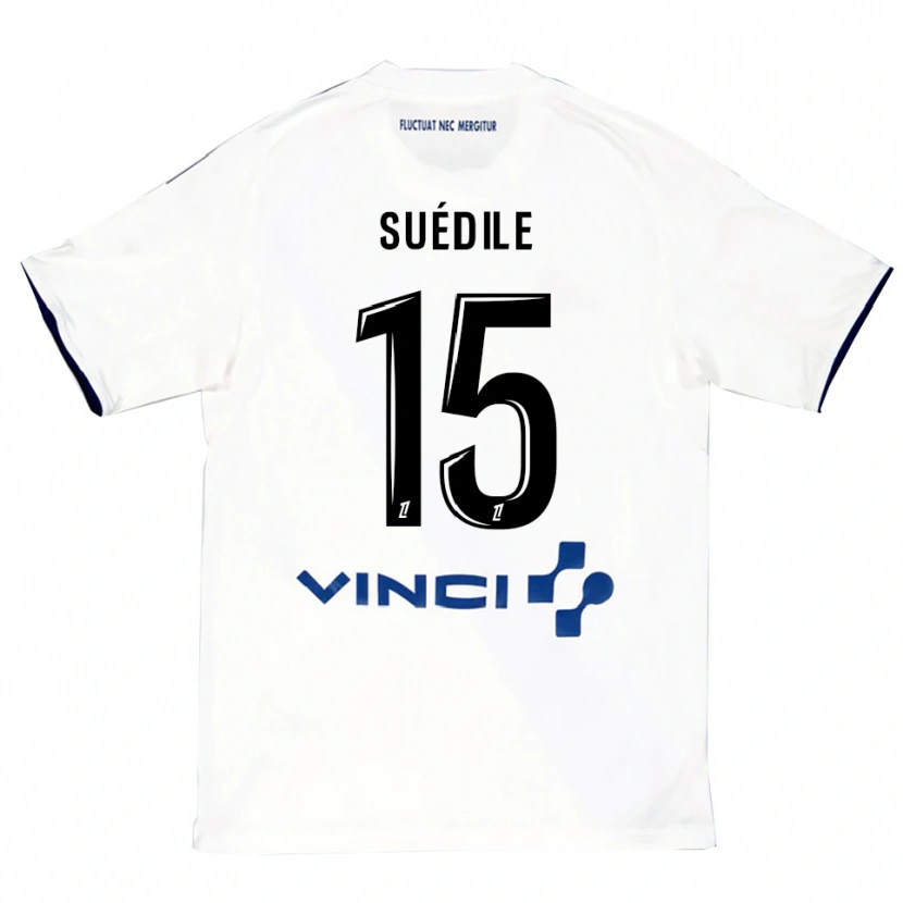 Danxen Homme Maillot Layvin Suédile #15 Blanc Bleu Tenues Extérieur 2025/26 T-Shirt
