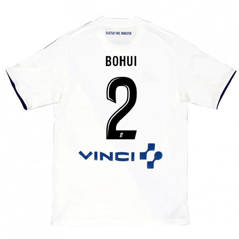 Danxen Homme Maillot Isaiah Bohui #2 Blanc Bleu Tenues Extérieur 2025/26 T-Shirt