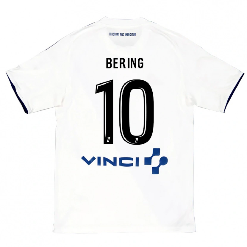 Danxen Homme Maillot Aymerick Bering #10 Blanc Bleu Tenues Extérieur 2025/26 T-Shirt