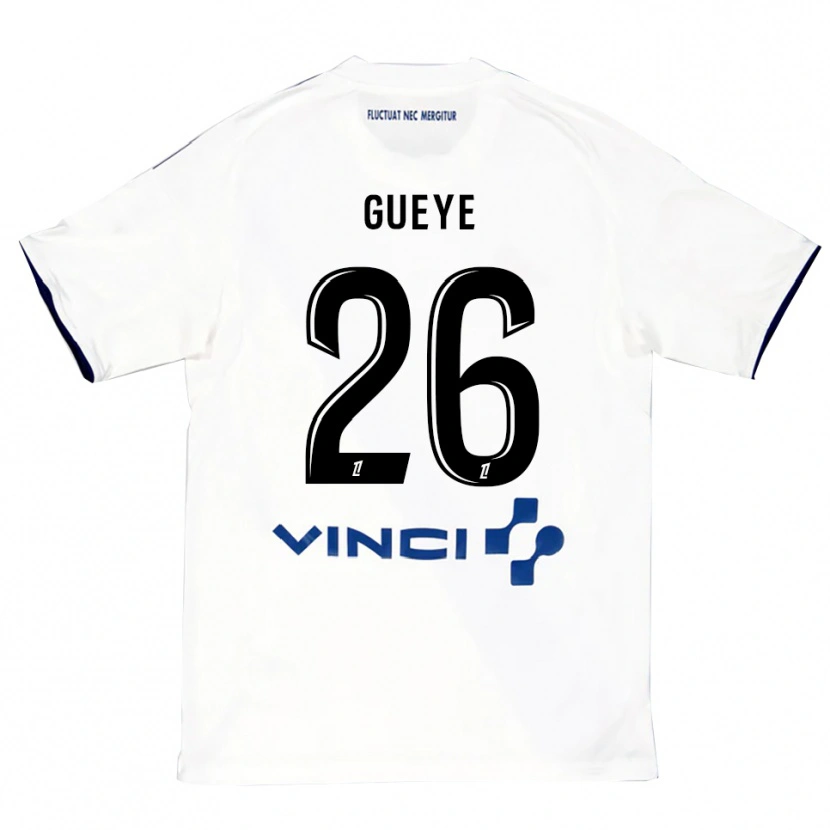 Danxen Homme Maillot Lamine Gueye #26 Blanc Bleu Tenues Extérieur 2025/26 T-Shirt