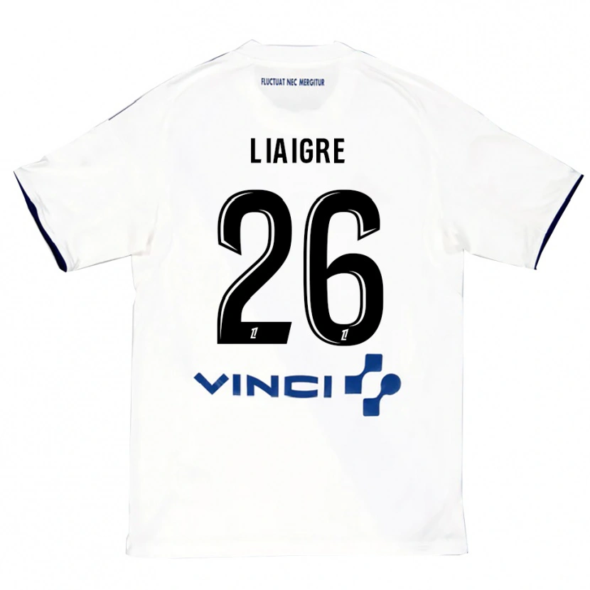 Danxen Homme Maillot Fiona Liaigre #26 Blanc Bleu Tenues Extérieur 2025/26 T-Shirt