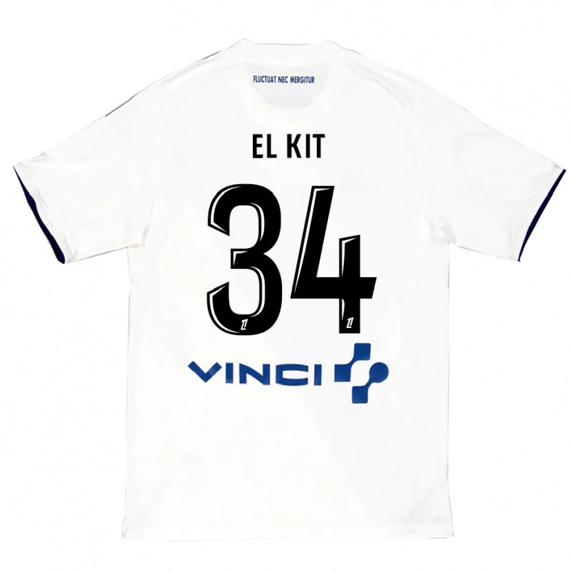 Danxen Homme Maillot Kamil El Kit #34 Blanc Bleu Tenues Extérieur 2025/26 T-Shirt