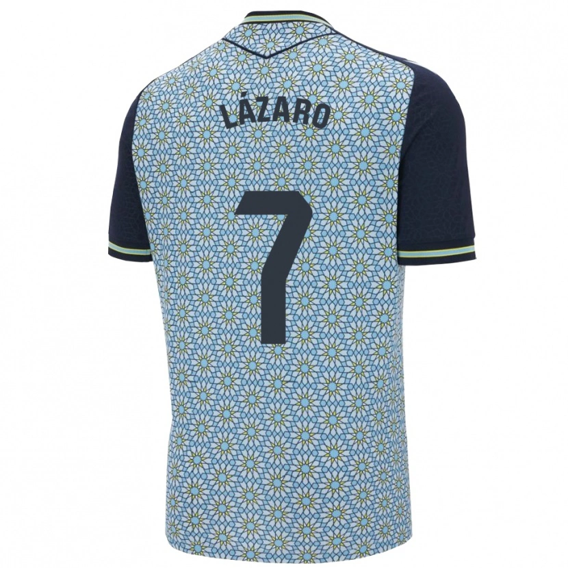 Danxen Homme Maillot Lázaro #7 Bleu Marine Tenues Extérieur 2025/26 T-Shirt