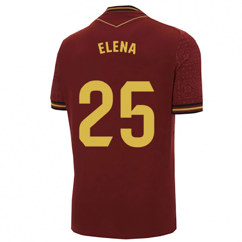 Danxen Homme Maillot Elena Gómez Labrador #25 Bourgogne Or Tenues Extérieur 2025/26 T-Shirt