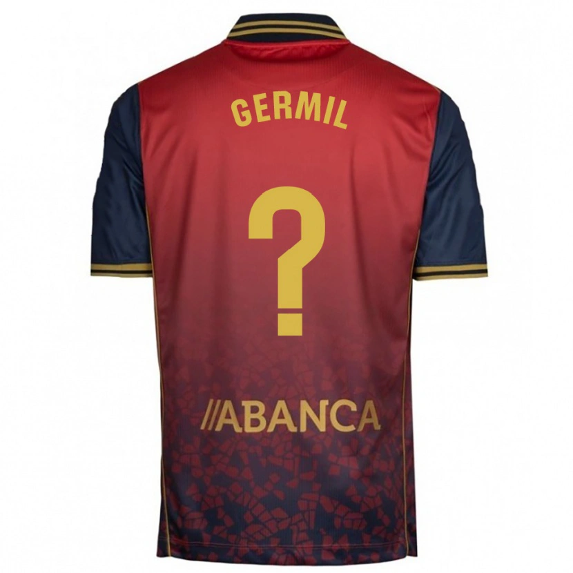 Danxen Homme Maillot Darío Germil #0 Rouge Marine Tenues Extérieur 2025/26 T-Shirt