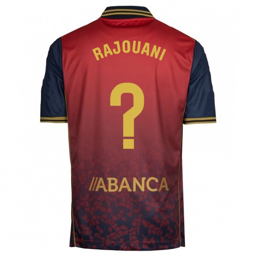 Danxen Homme Maillot Ayman Rajouani #0 Rouge Marine Tenues Extérieur 2025/26 T-Shirt