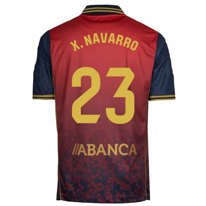 Danxen Homme Maillot Ximo Navarro #23 Rouge Marine Tenues Extérieur 2025/26 T-Shirt