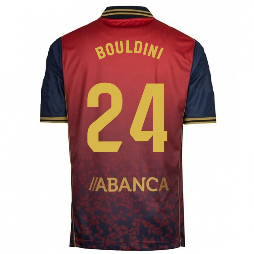 Danxen Homme Maillot Mohamed Bouldini #24 Rouge Marine Tenues Extérieur 2025/26 T-Shirt