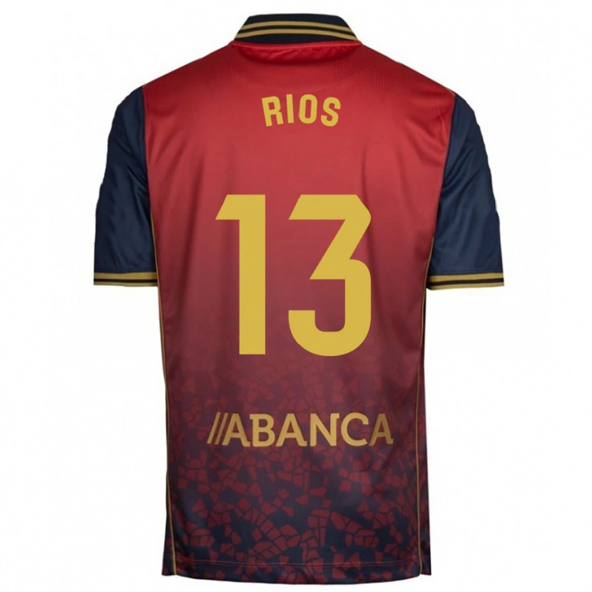 Danxen Homme Maillot Hugo Rios #13 Rouge Marine Tenues Extérieur 2025/26 T-Shirt