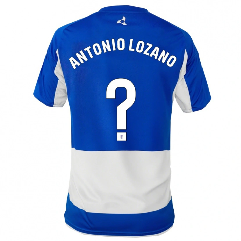 Danxen Homme Maillot José Antonio Lozano #0 Bleu Blanc Tenues Extérieur 2025/26 T-Shirt