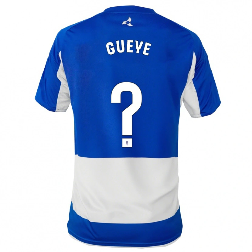 Danxen Homme Maillot David Gueye #0 Bleu Blanc Tenues Extérieur 2025/26 T-Shirt