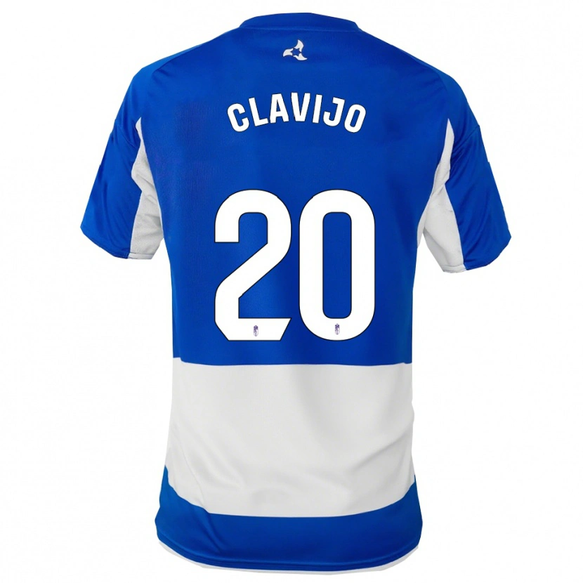 Danxen Homme Maillot Dani Clavijo #20 Bleu Blanc Tenues Extérieur 2025/26 T-Shirt