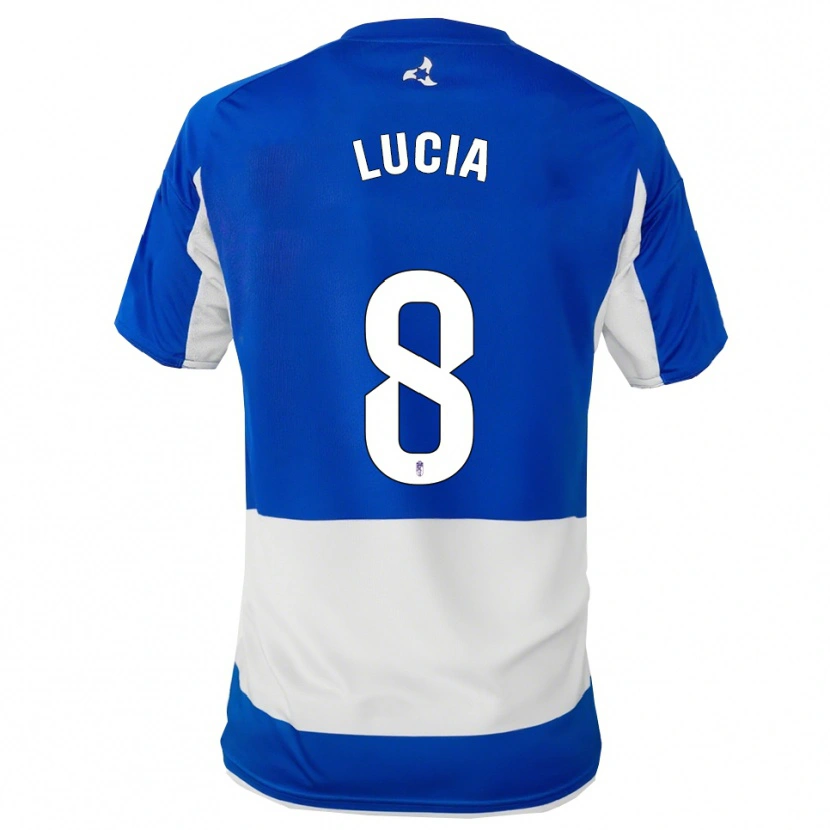 Danxen Homme Maillot Lucía Martínez #8 Bleu Blanc Tenues Extérieur 2025/26 T-Shirt