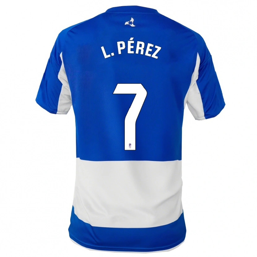 Danxen Homme Maillot Laura Pérez Martín #7 Bleu Blanc Tenues Extérieur 2025/26 T-Shirt