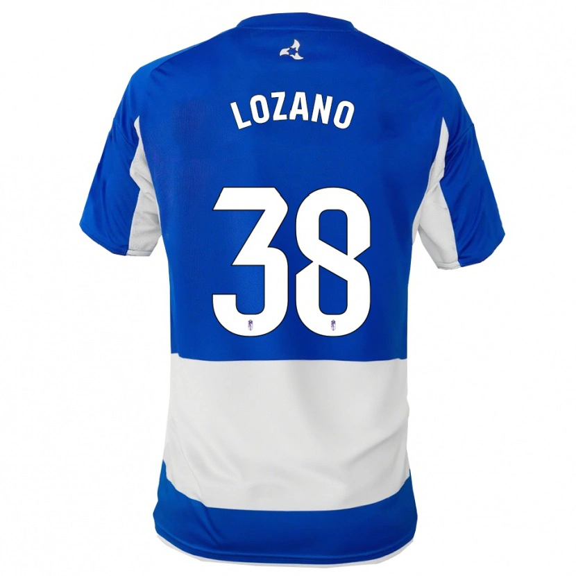 Danxen Homme Maillot Mario Lozano #38 Bleu Blanc Tenues Extérieur 2025/26 T-Shirt
