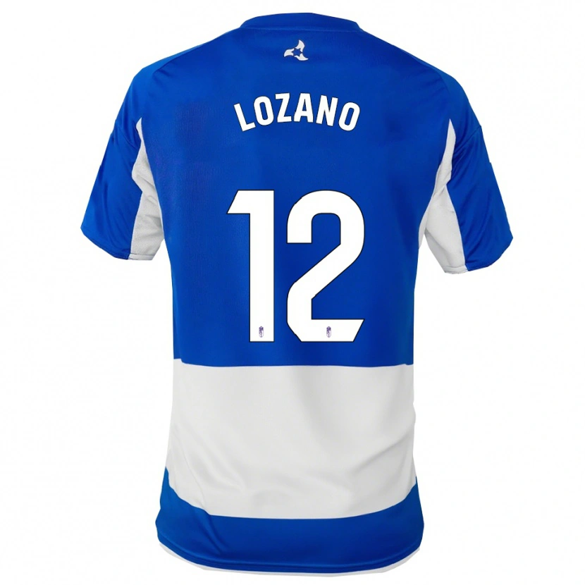 Danxen Homme Maillot Hugo Lozano #12 Bleu Blanc Tenues Extérieur 2025/26 T-Shirt