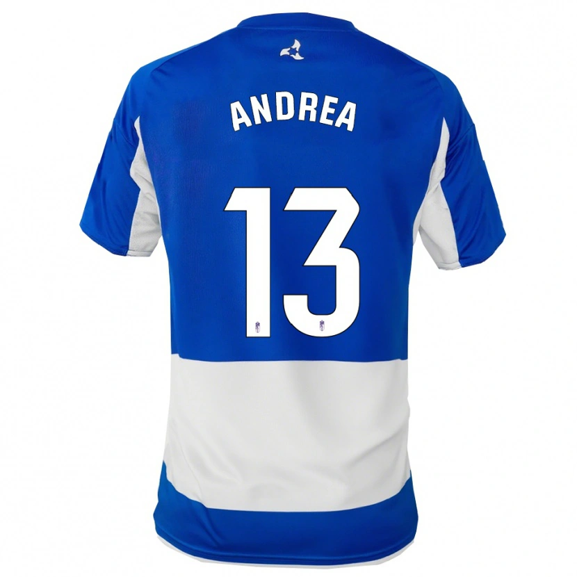 Danxen Homme Maillot Andrea Romero Burgos #13 Bleu Blanc Tenues Extérieur 2025/26 T-Shirt
