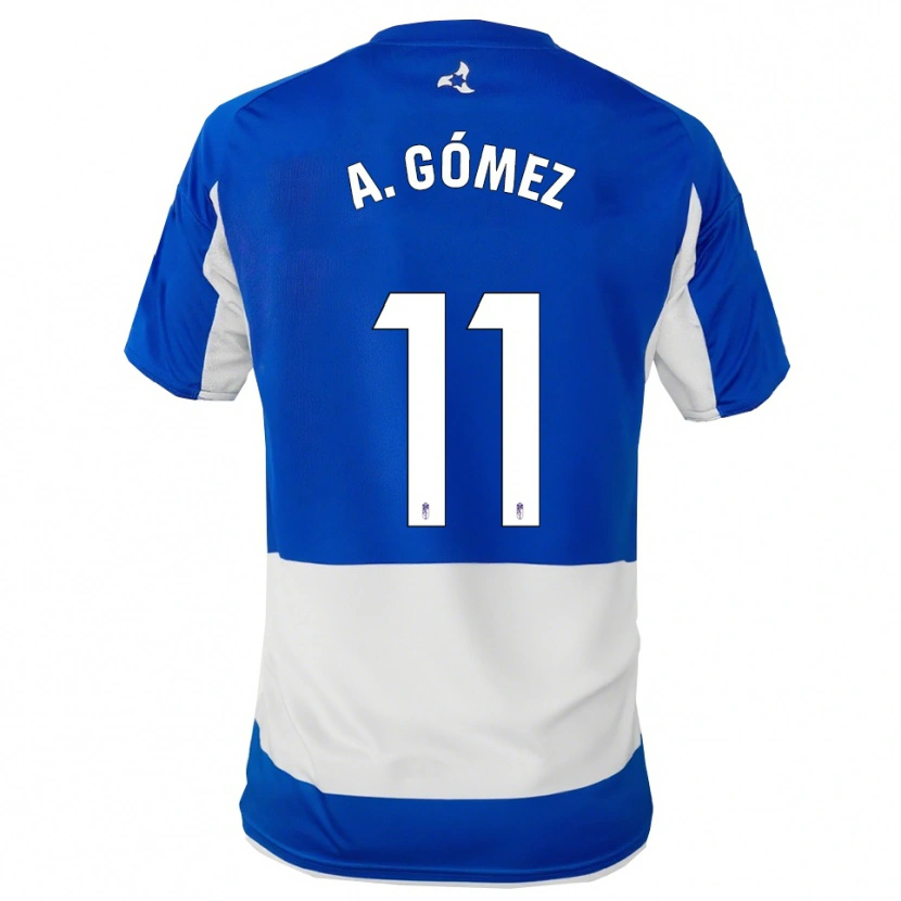 Danxen Homme Maillot Andrea Gómez Oliver #11 Bleu Blanc Tenues Extérieur 2025/26 T-Shirt