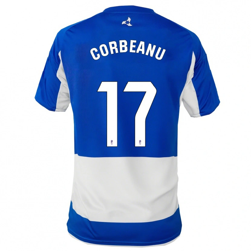Danxen Homme Maillot Theo Corbeanu #17 Bleu Blanc Tenues Extérieur 2025/26 T-Shirt