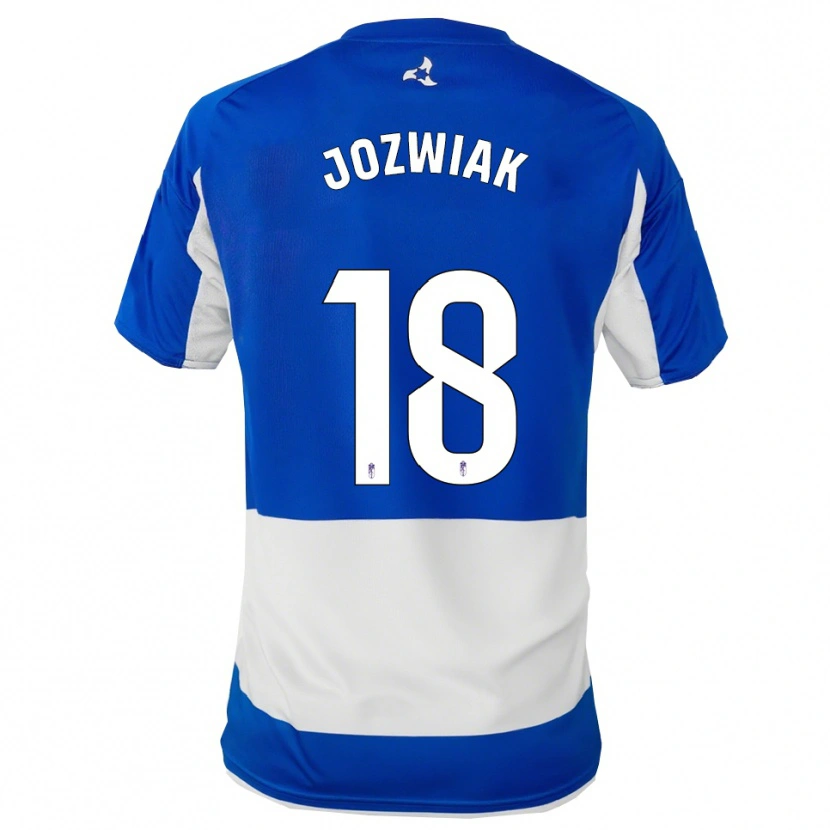 Danxen Homme Maillot Kamil Józwiak #18 Bleu Blanc Tenues Extérieur 2025/26 T-Shirt
